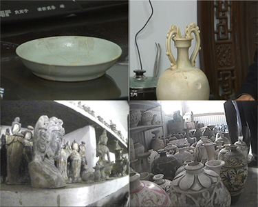 赝品古陶瓷市场价格不菲,河南“赝品专业村”仿古水平出神入化,成千上万“文物”堆成堆。 赝品古陶瓷市场价格不菲,河南“赝品专业村”仿古水平出神入化,成千上万“文物”堆成堆。