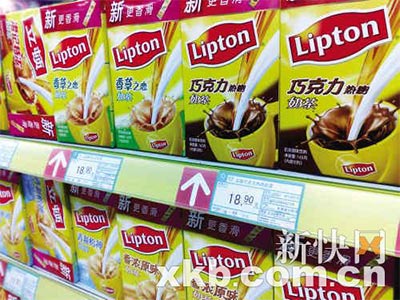 包装奶茶标识混乱立顿多款奶茶未标营养含量