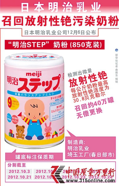 明治奶粉。资料图