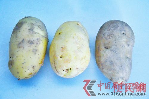 新土豆(左)“翻新土豆”(中)老土豆(右)(图片来源:便民网)