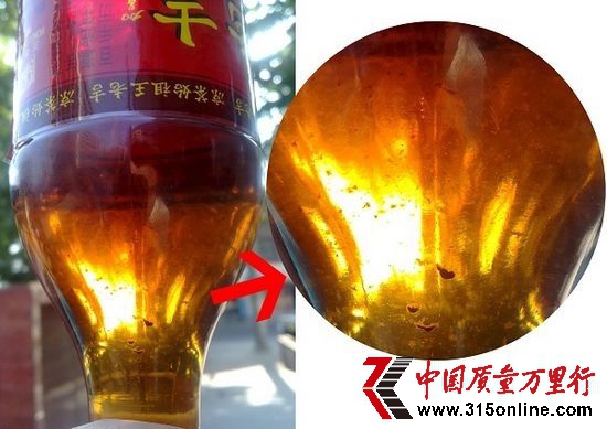 瓶中的黑色絮状腐败物清晰可见。 瓶中的黑色絮状腐败物清晰可见。