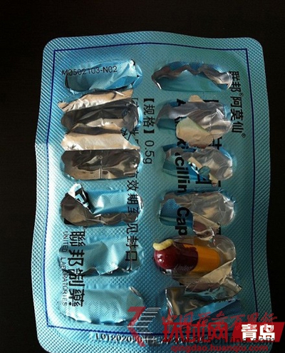 刘先生从阿莫西林胶囊里发现的虫子 刘先生从阿莫西林胶囊里发现的虫子